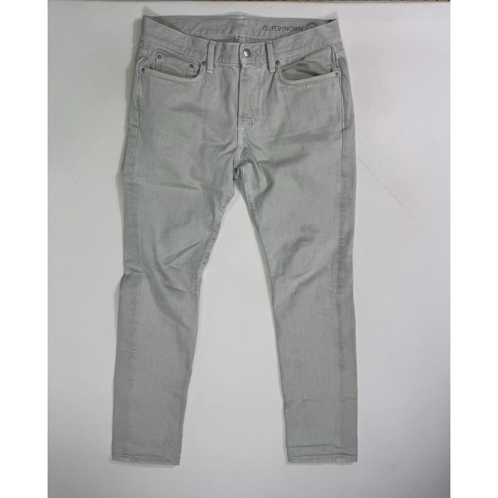 Outerknown Jeans Mens 31x32 (33x31) Gray SEA Drifter Tapered Fit 5 Pocket Denim